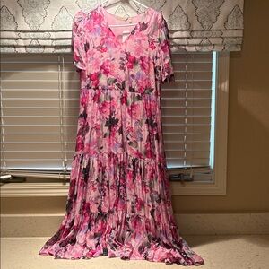 Soft Surroundings Pink Floral Dress